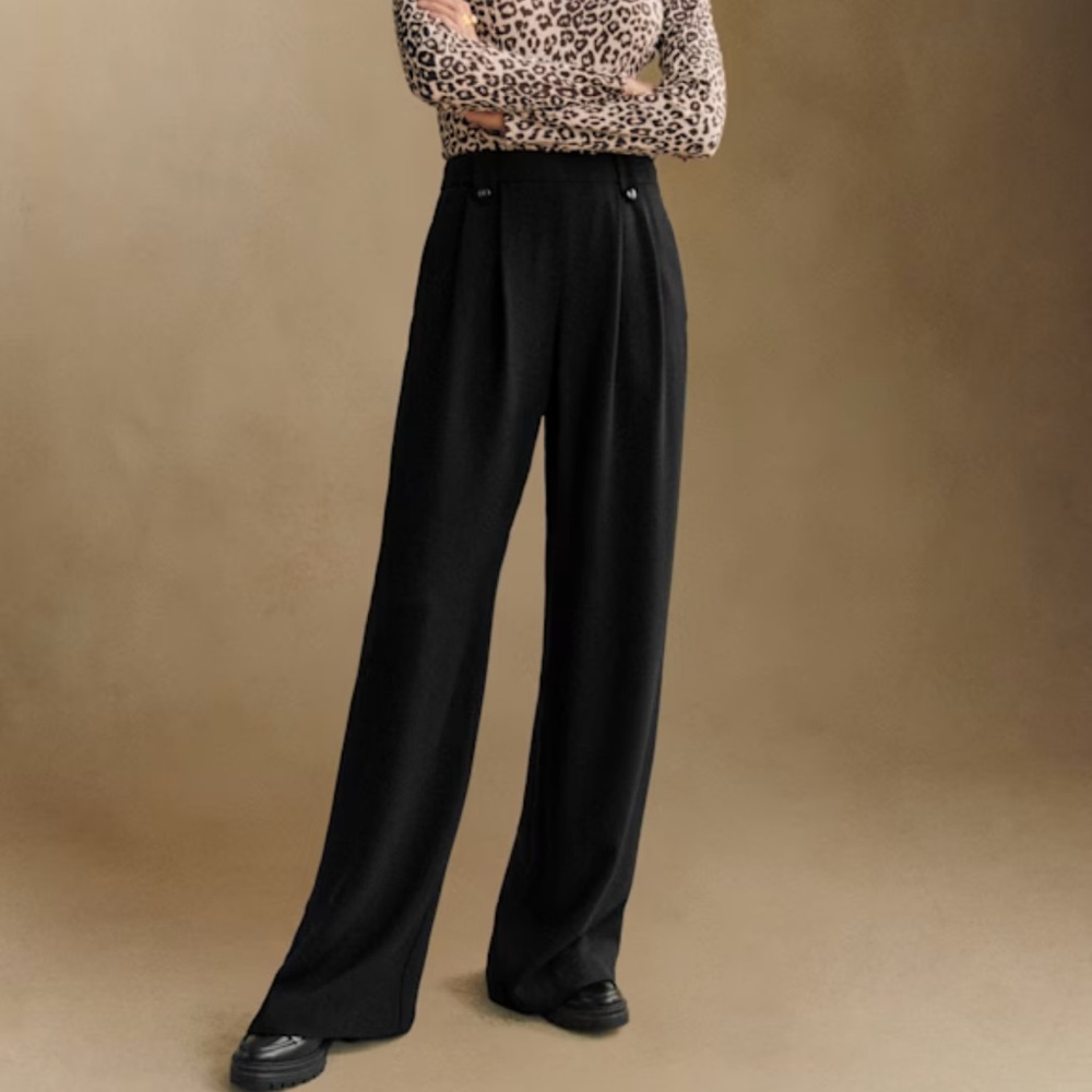 Sezane‎ Lou LouBlack Wide Leg Trouser Pants
